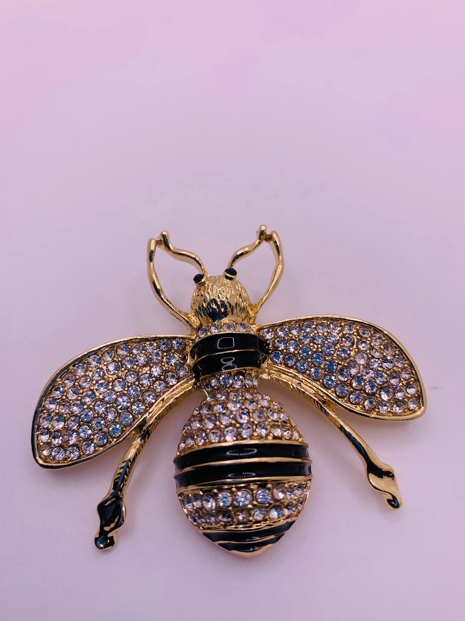 Black Bumble Bee Jewelry Set (Brooch, Necklace, and Bracelet)