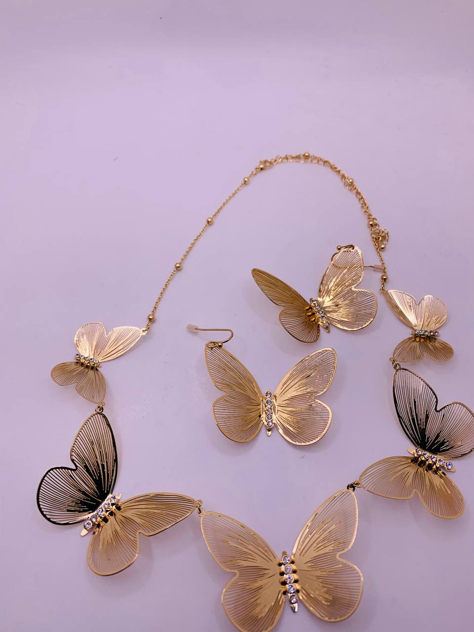 Butterfly Necklace and Earring Set