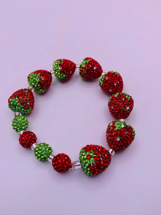 Strawberry Hand Crafted Bracelet