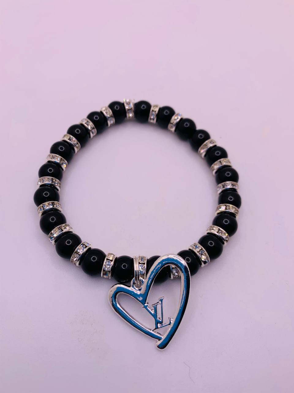 Black and Silver Hand Crafted Bracelet