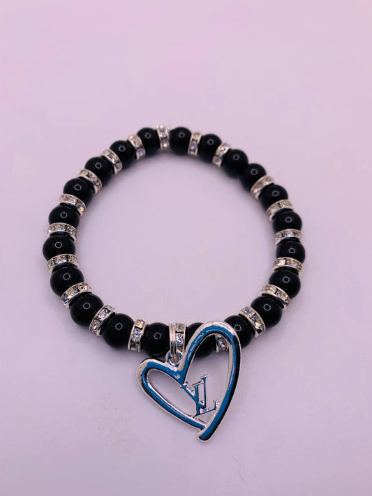 Black and Silver Hand Crafted Bracelet